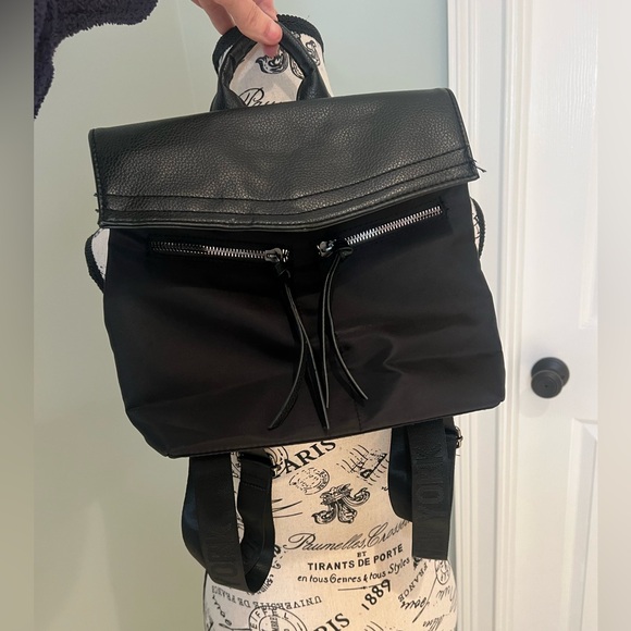 NWOT Botkier New York Mini Black Backpack | Adjustable Straps | Snap Closure - Picture 3 of 13